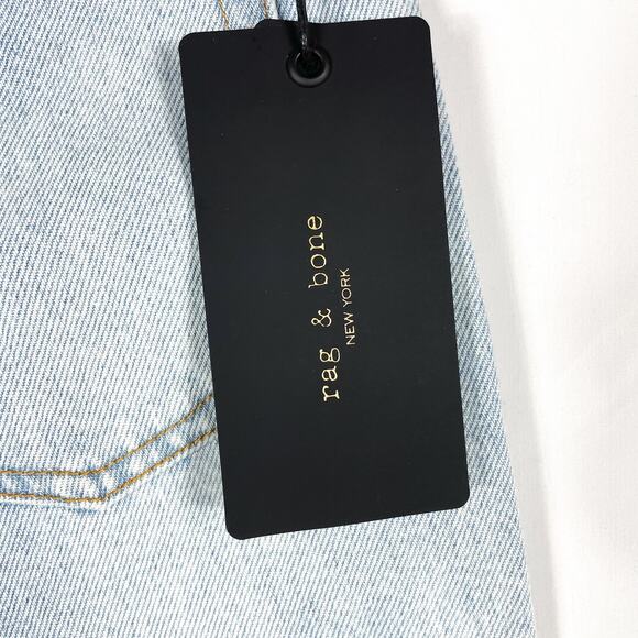 Rag & Bone Dre Short Cut Off Button Fly Jade Blue Denim Sz‎ 28 Women's - Picture 8 of 11